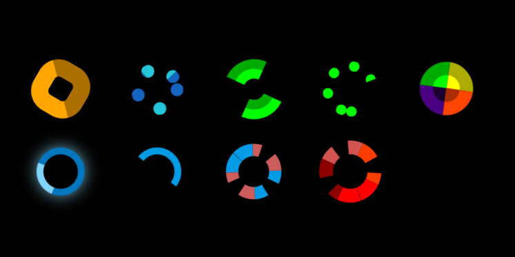 Colorful CSS Spinners